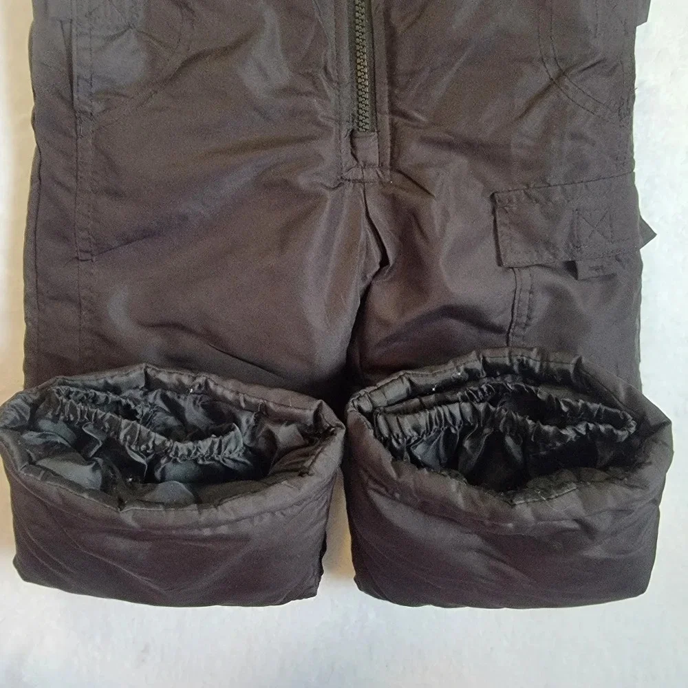 London Fog Kids Snow Bib Overalls Pants Black Size S 4